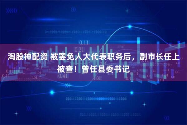 淘股神配资 被罢免人大代表职务后，副市长任上被查！曾任县委书记